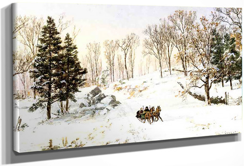 Winter On Rivensdale Road, Hastings On Hudson, New York By Jasper Francis Cropsey By Jasper Francis Cropsey