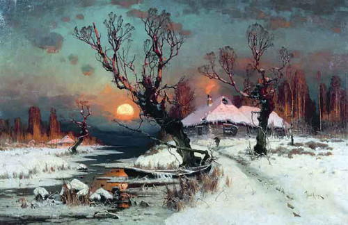 Winter Sunset By Julius Klever