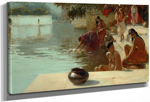 Woman's Bathing Place I Oodeypore, India By Edwin Lord Weeks