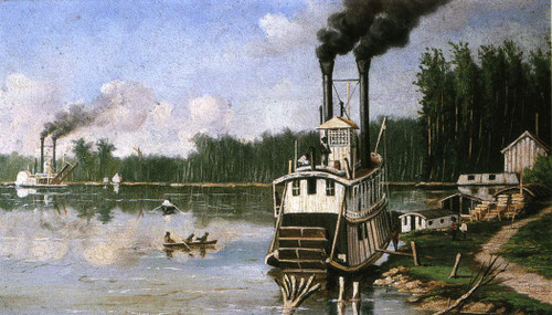Wooding Up On The Bayou By William Aiken Walker Wooding Up On The Bayou By William Aiken Walker