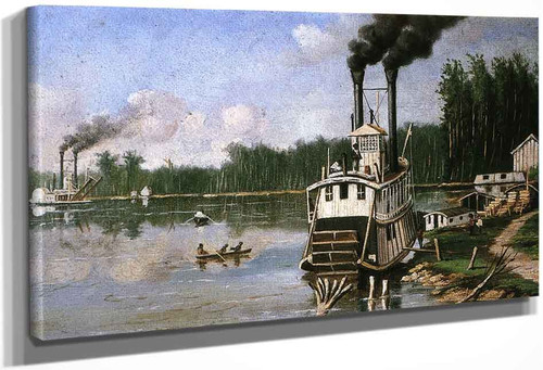 Wooding Up On The Bayou By William Aiken Walker