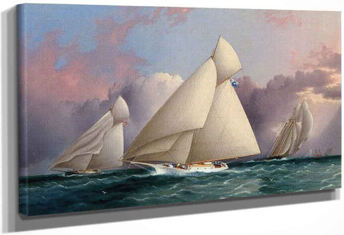 Yacht Sappho Beating To The Wind By James E. Buttersworth