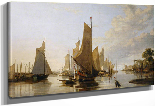 Yarmouth Water Frolic Evening Boats Assembling Previous To Rowing Match By John Crome