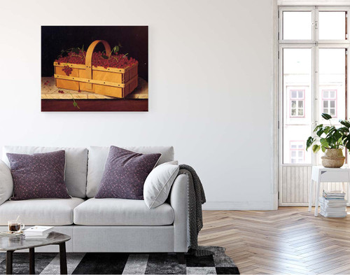 A Basket Of Catawba Grapes By William Michael Harnett  By William Michael Harnett