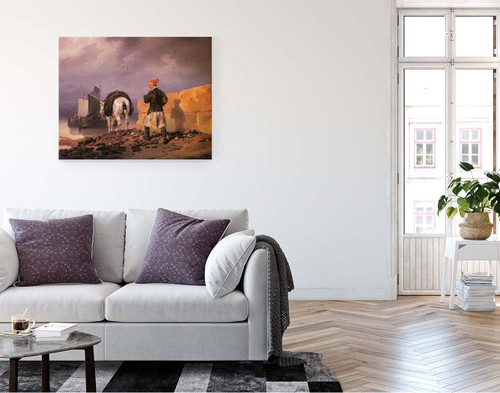 A Fisherman Setting Out By Horace Vernet