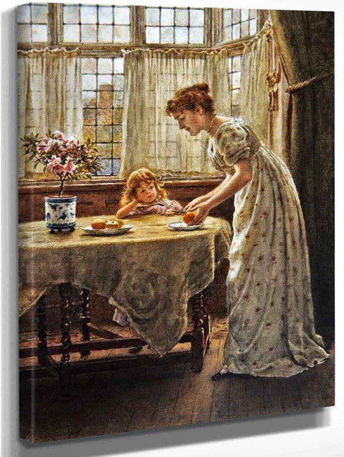 Afternoon Treat By George Goodwin Kilburne By George Goodwin Kilburne