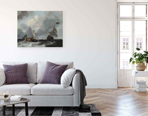 A Storm Off The Coast With Men O' War And Fishing Boats By Ludolf Bakhuizen, Aka Ludolf Backhuysen By Ludolf Bakhuizen