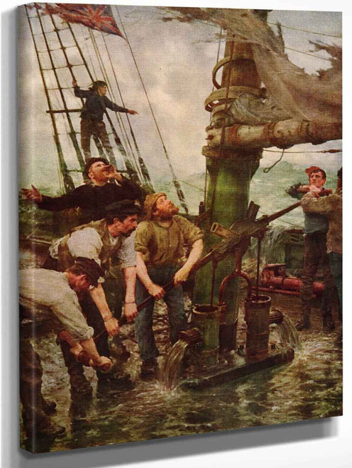 All Hands To The Pump By Henry Scott Tuke