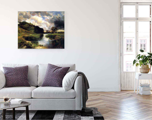 Cloudy Day At Amagansett By Thomas Moran By Thomas Moran