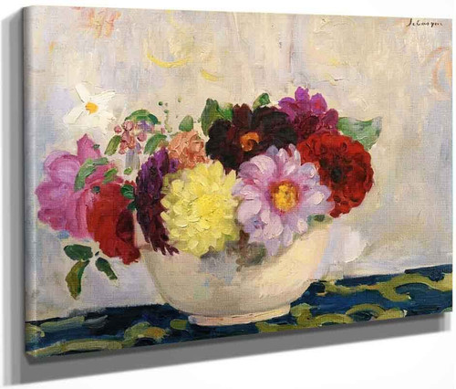 Coupe De Dahlias By Henri Lebasque By Henri Lebasque