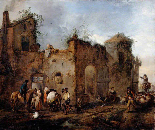 Courtyard Scene With A Farrier Shoeing A Horse By Philips Wouwerman Dutch 1619 1668 Courtyard Scene With A Farrier Shoeing A Horse By Philips Wouwerman Dutch 1619 1668