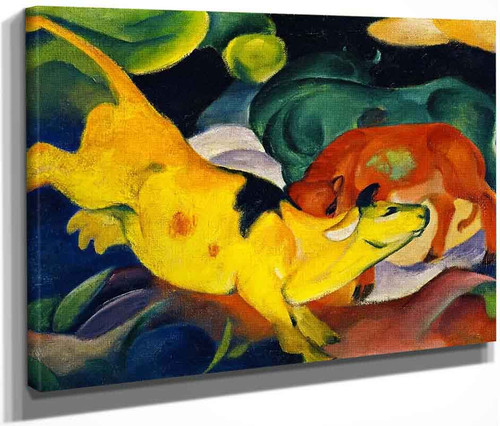 Cows, Red, Green, Yellow By Franz Marc By Franz Marc