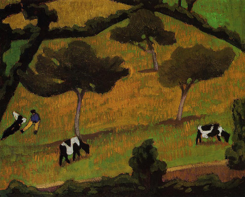 Cows In A Meadow By Roger De La Fresnaye