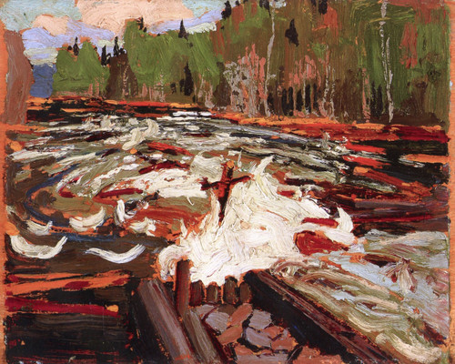 Crib And Rapids By Tom Thomson