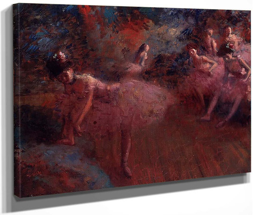 Dancers In Pink By Jean Louis Forain  By Jean Louis Forain