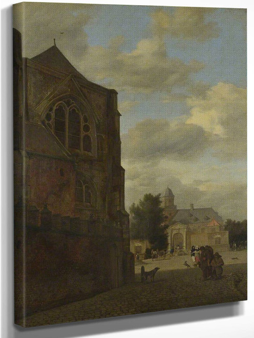 An Imaginary View Of Nijenrode Castle And The Sacristy Of Utrecht Cathedral By Jan Van Der Heyden
