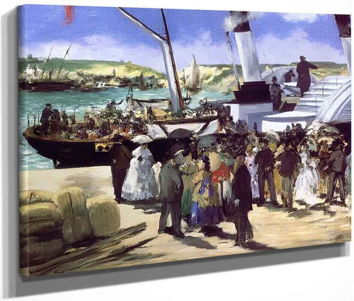 Departure Of The Folkstone Boat By Edouard Manet By Edouard Manet