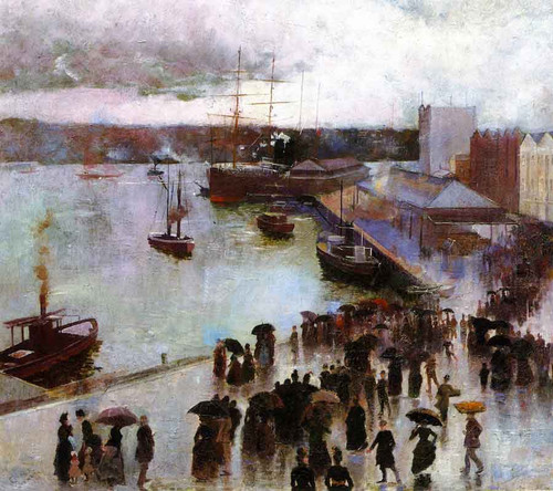 Departure Of The Orient Circular Quay By Charles Conder By Charles Conder