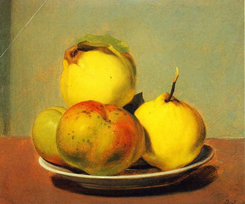 Dish Of Apples And Quinces By David Johnson