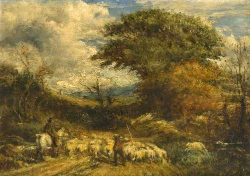 Driving Sheep, Surrey By John Linnell By John Linnell Driving Sheep, Surrey By John Linnell By John Linnell