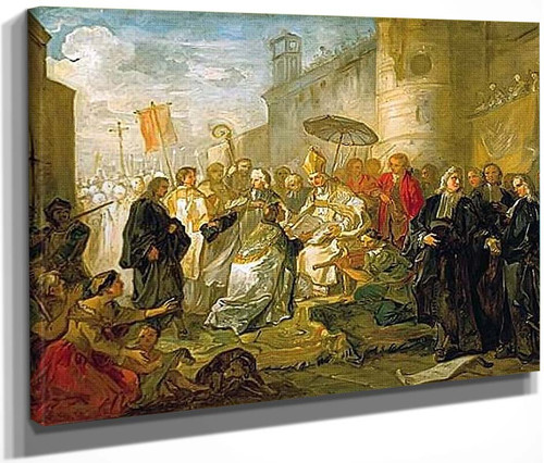 Entry Of The Archbishop Of Paris Into Orleans In 1733  By Charles Joseph Natoire By Charles Joseph Natoire