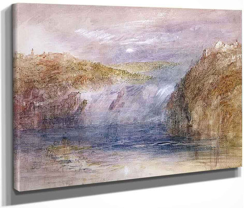 Falls Of The Rhine At Schaffhausen, Moonlight By Joseph Mallord William Turner