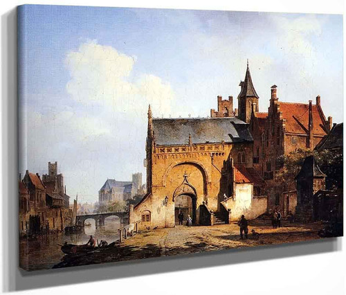 Fantasy Cityview Of Maassluis By Cornelius Springer