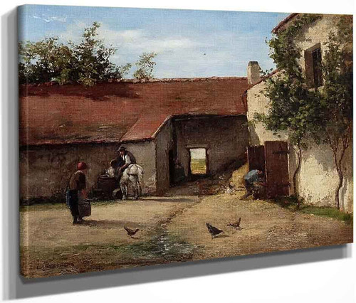 Farmyard By Camille Pissarro By Camille Pissarro