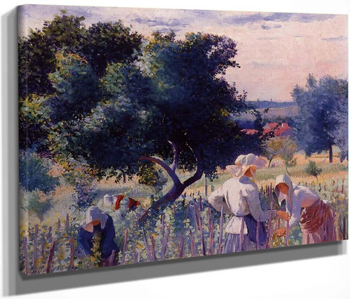 Femmes Liant La Vigne By Henri Edmond Cross By Henri Edmond Cross