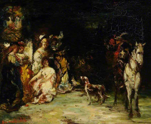 Figure Composition By Adolphe Joseph Thomas Monticelli
