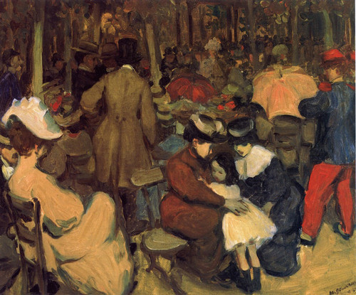 Figures In A Park, Paris By William James Glackens  By William James Glackens