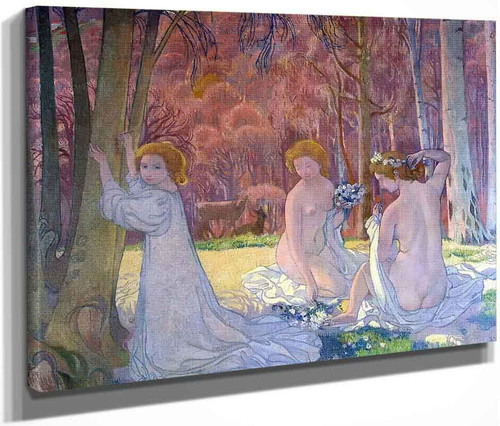 Figures In A Spring Landscape By Maurice Denis By Maurice Denis