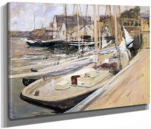 Fishing Boats At Gloucester By John Twachtman