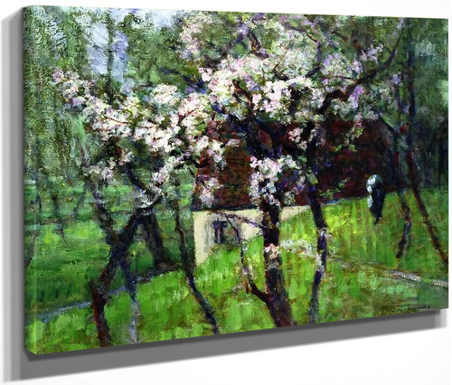 Flowering Apple Trees In A Damp Meadow By Victor Charreton