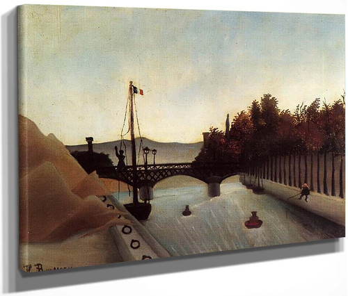 Footbridge At Passy By Henri Rousseau