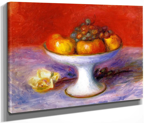 Fruit And A White Rose By William James Glackens  By William James Glackens
