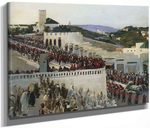 Funeral Procession In Tangier By Sir John Lavery, R.A. By Sir John Lavery, R.A.