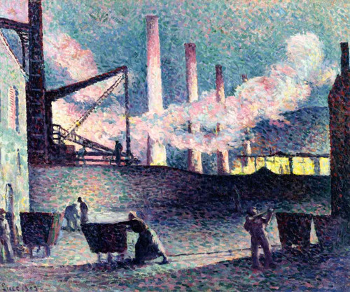 Furnaces At Couillet By Maximilien Luce By Maximilien Luce