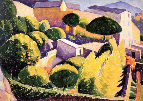 Garden In A Hillside Village By Edwin Ambrose Webster