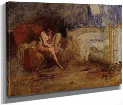 Getting Out Of Bed By Jean Louis Forain  By Jean Louis Forain