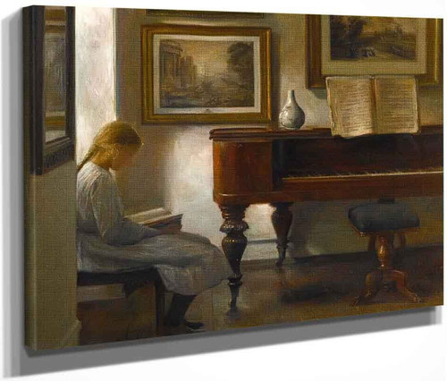 Girl In An Interior By Carl Vilhelm Holsoe