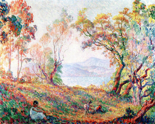 Girl In The Forest By Henri Lebasque By Henri Lebasque Girl In The Forest By Henri Lebasque By Henri Lebasque