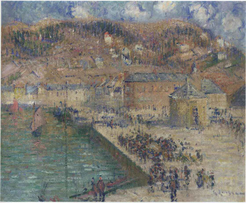 Grand Quay At Fecamp By Gustave Loiseau By Gustave Loiseau