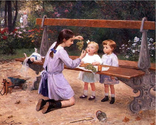 Grape Tasting By Victor Gabriel Gilbert By Victor Gabriel Gilbert