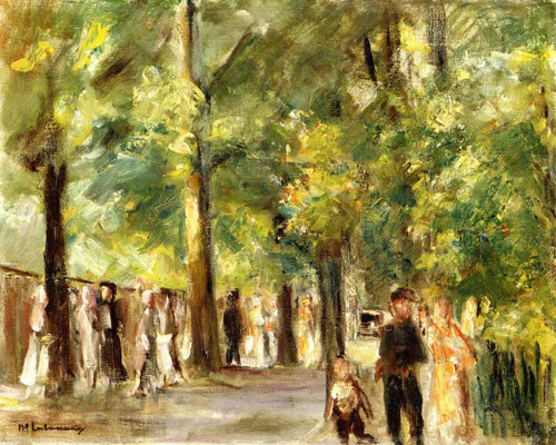 Grosse Seestrasse Inwannsee Mit Spaziergangern By Max Liebermann By Max Liebermann