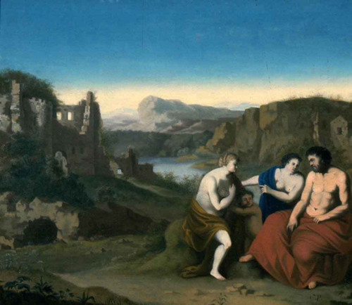 Hagar And Ishmael Being Sent Into The Wilderness By Cornelius Van Poelenburgh