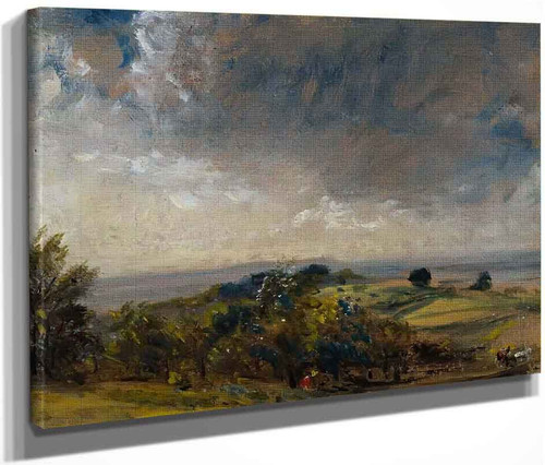 Hampstead Heath Looking West Towards Harrow Ii By John Constable By John Constable