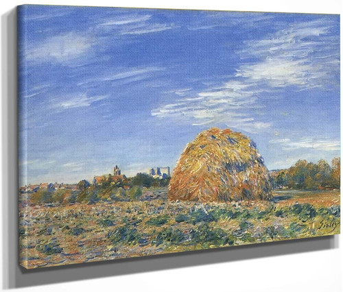 Haystacks In Moret In October By Alfred Sisley