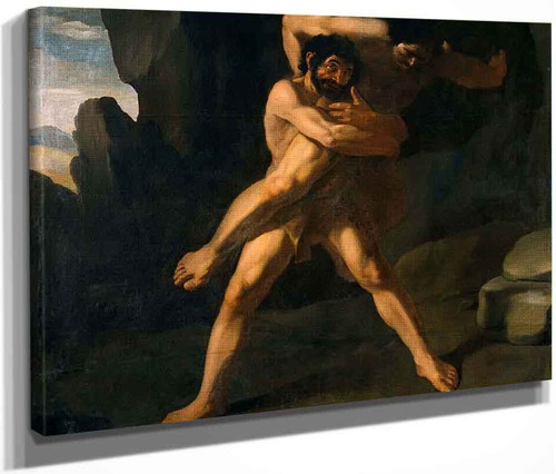 Hercules Wrestling With Antaeus By Francisco De Zurbaran