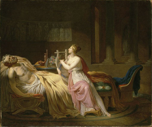 Homer And Calliope By Jacques Louis David By Jacques Louis David